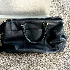 Fossil leather duffel bag